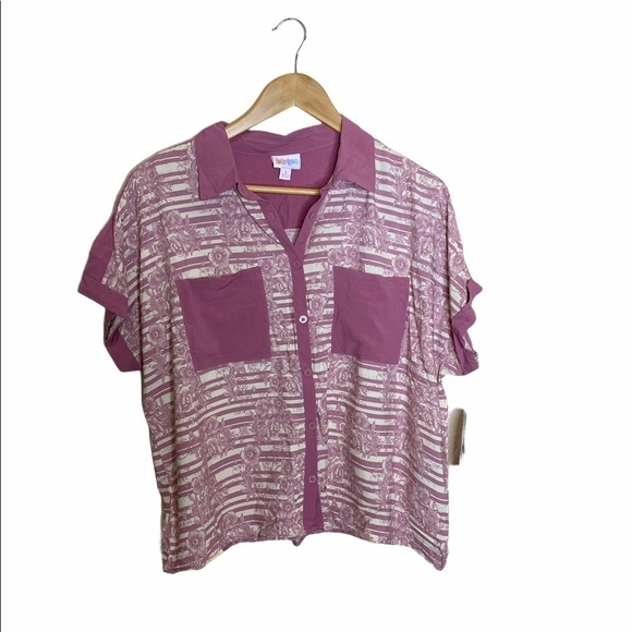 LuLaRoe Amy Top Dusty Rose Floral - Picture 1 of 7
